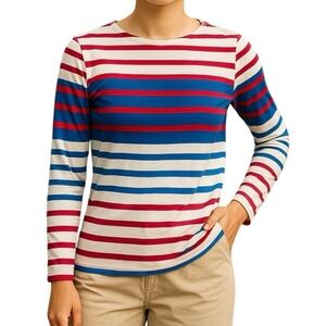 Vineyard Vines maritime boat neck striped long sleeved top Women’s size S